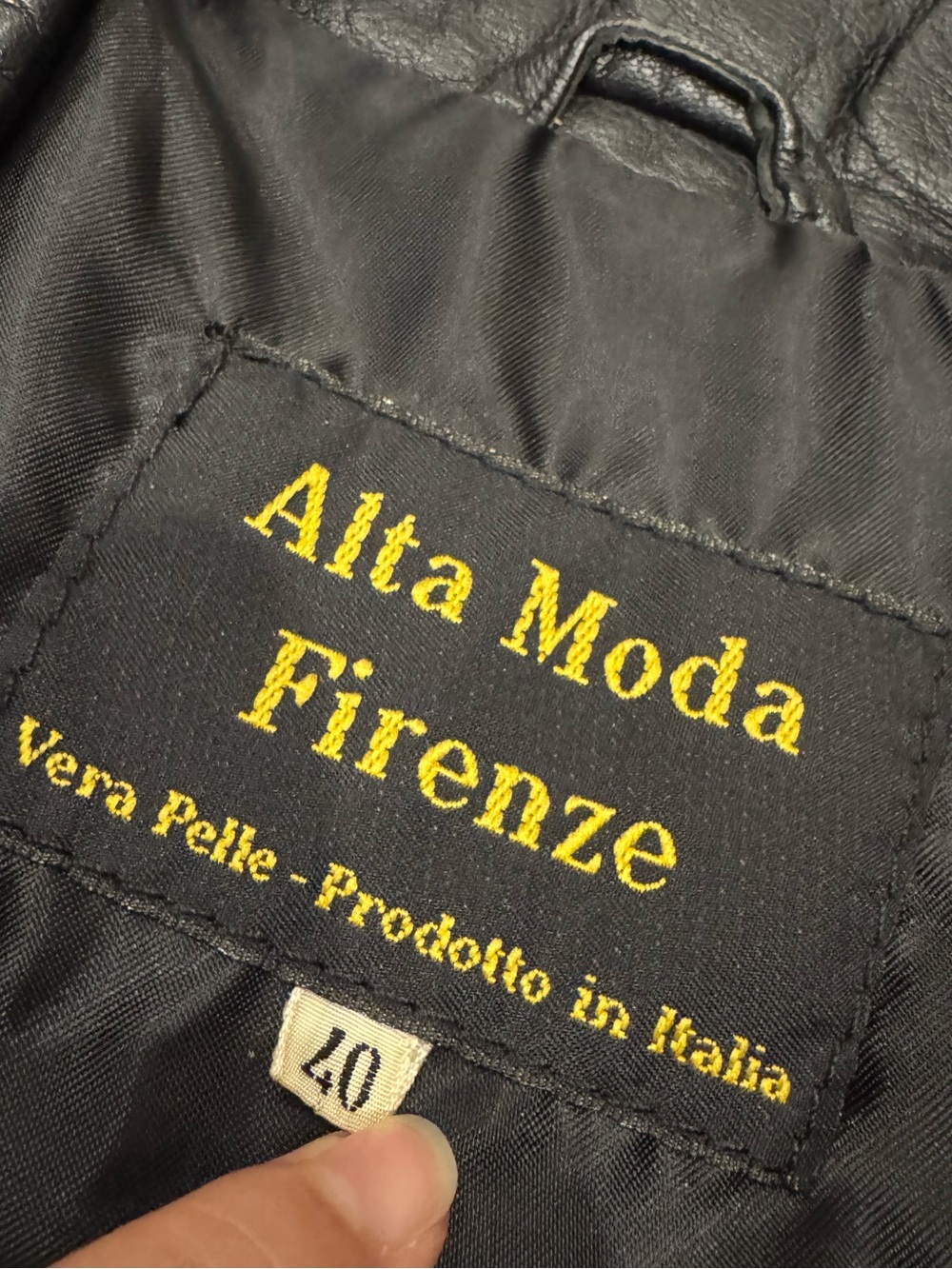 Vintage Alta Moda Firenze Real Leather Blazer Jacket - Picture 5 of 7